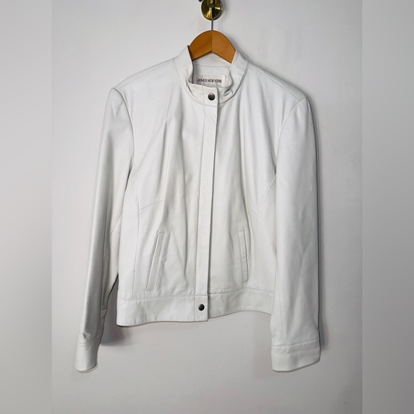 Vintage Jackets & Coats Vintage White Genuine Leather Jacket By Jones New York Y2k Poshmark